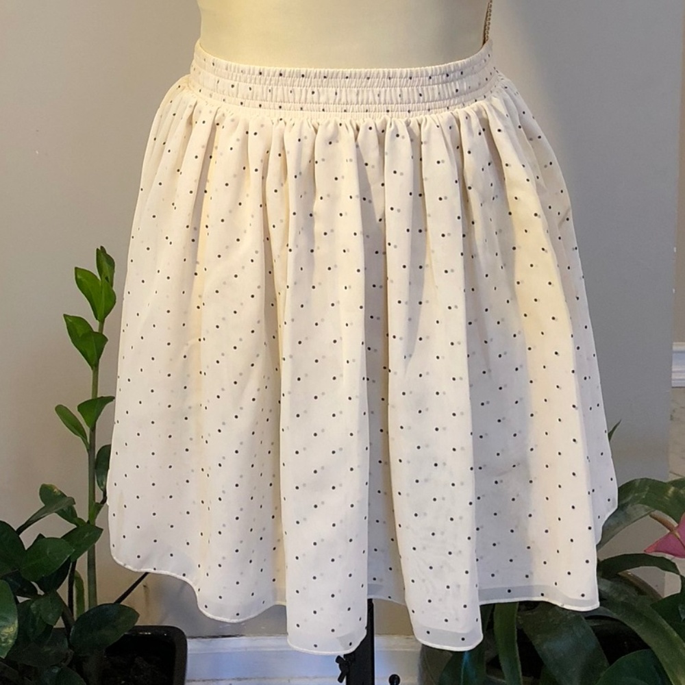 Polka Dot Double Layer Chiffon Skirt